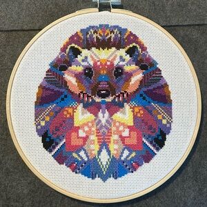 Mandala Hedgehog Cross Stitch